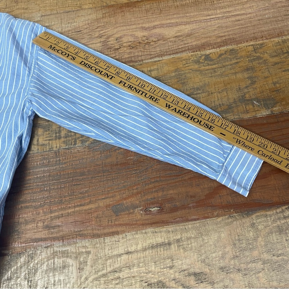 Universal Thread Med Long Button Up Long Sleeve chambray stripe Shirt Dress - Picture 7 of 11